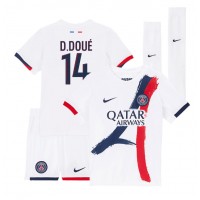 Camisa de Futebol Paris Saint-Germain Desire Doue #14 Equipamento Secundário Infantil 2024-25 Manga Curta (+ Calças curtas)